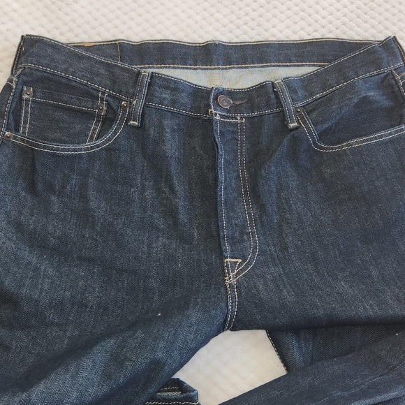 LEVI'S 501 MENS JEANS SIZE W36 L32 BLACK COLOR PRE OWNED - Picture 7 of 11